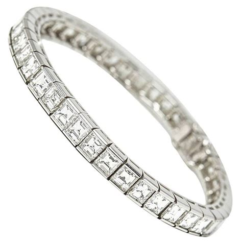 cartier platinum diamond tennis bracelet